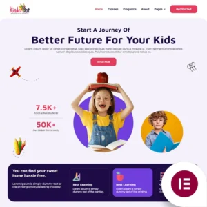 Kinderdot: The Ultimate Elementor Template Kit for Kindergarten and Pre-School Websites