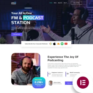 Vamcaster: The Ultimate Elementor Template Kit for Podcast and Video Streaming Websites