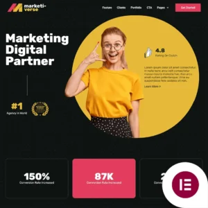 Marketiverse: The Ultimate Elementor Template Kit for Digital Marketing Services