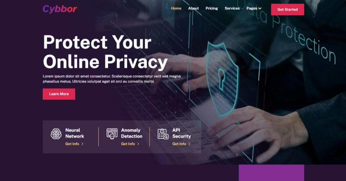 Cyber Security Website Template That Actually Feels Secure—Meet Cybbor 1 Cyber Security Website Template