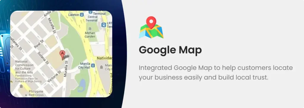 BraviusAI – Powerful Artificial Intelligence Website Templates That Build Instant Credibility 7 Google map - Artificial Intelligence Website Templates